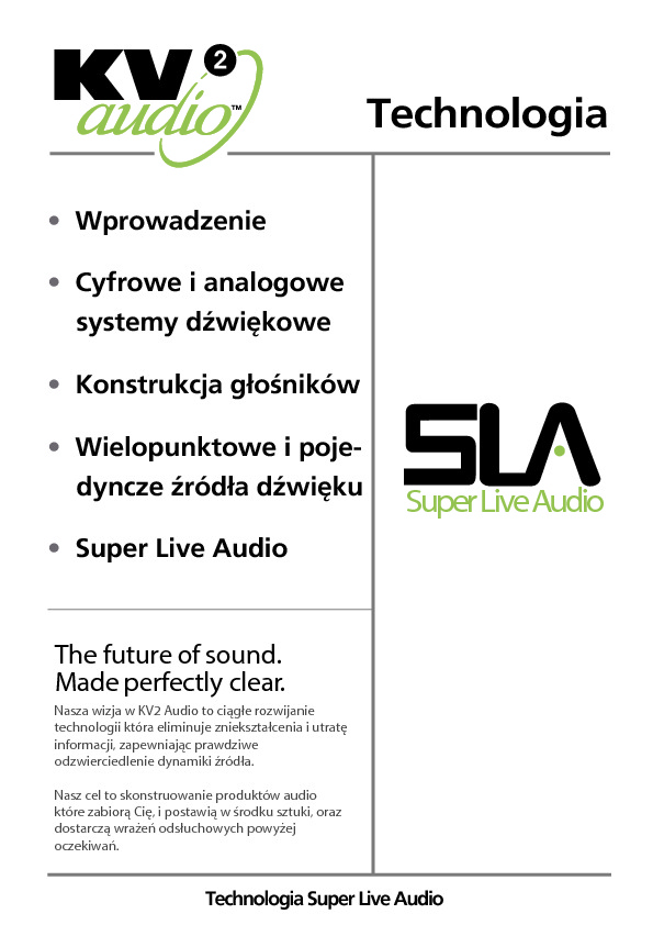 Katalog produktów: Opis Technologii KV2 SLA EN